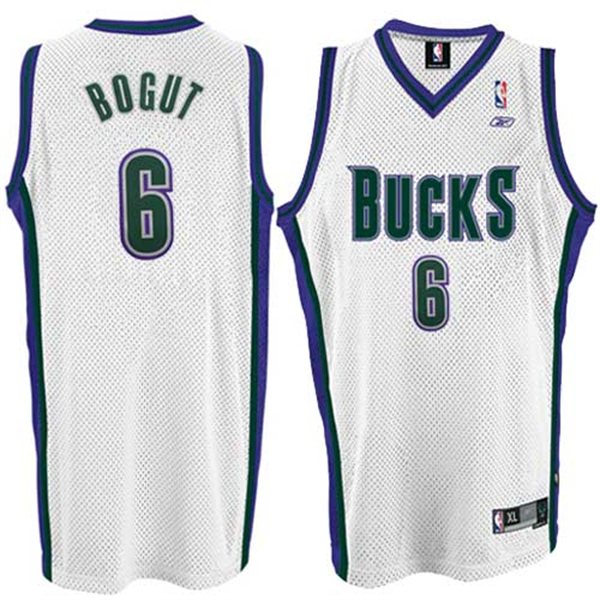 Men's  Milwaukee Bucks #6 Andrew Bogut Swingman Jersey